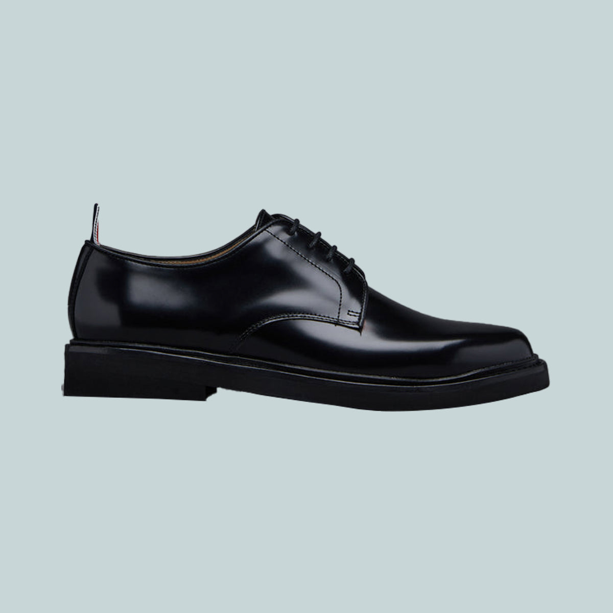 Uniform Lace-Up Shoe Polished Calf Leather Black