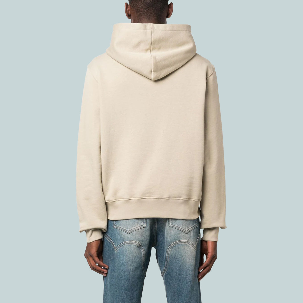 M.A Bar Logo Hoodie Tan