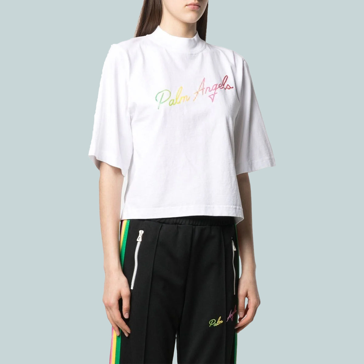 Miami cropped tee white