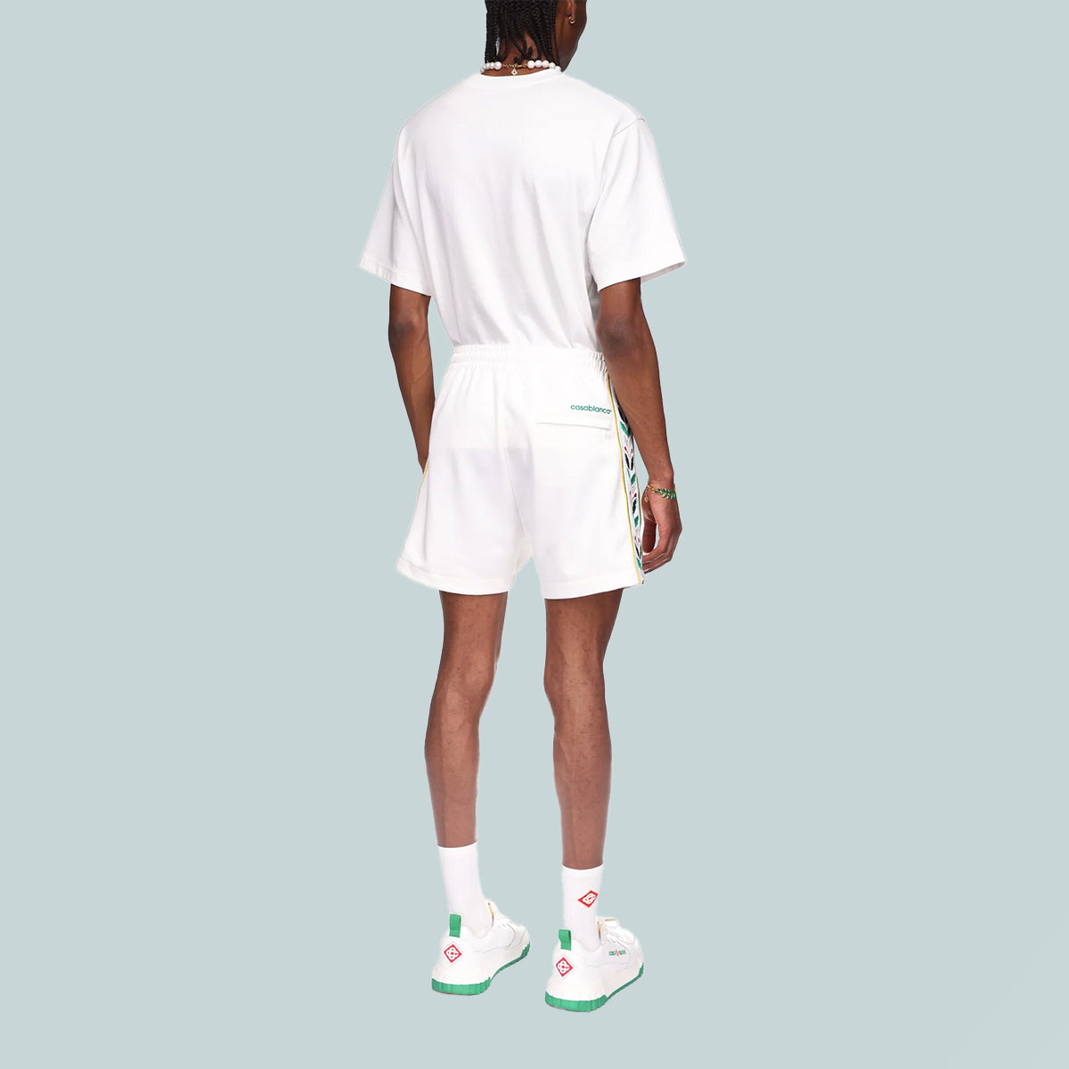 Laurel Track Shorts White