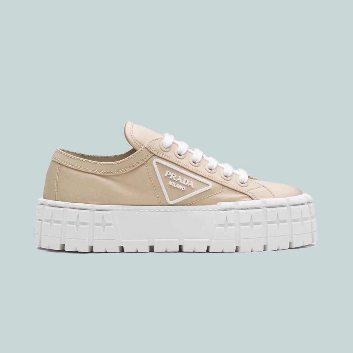 Double Wheel nylon gabardine sneakers sand