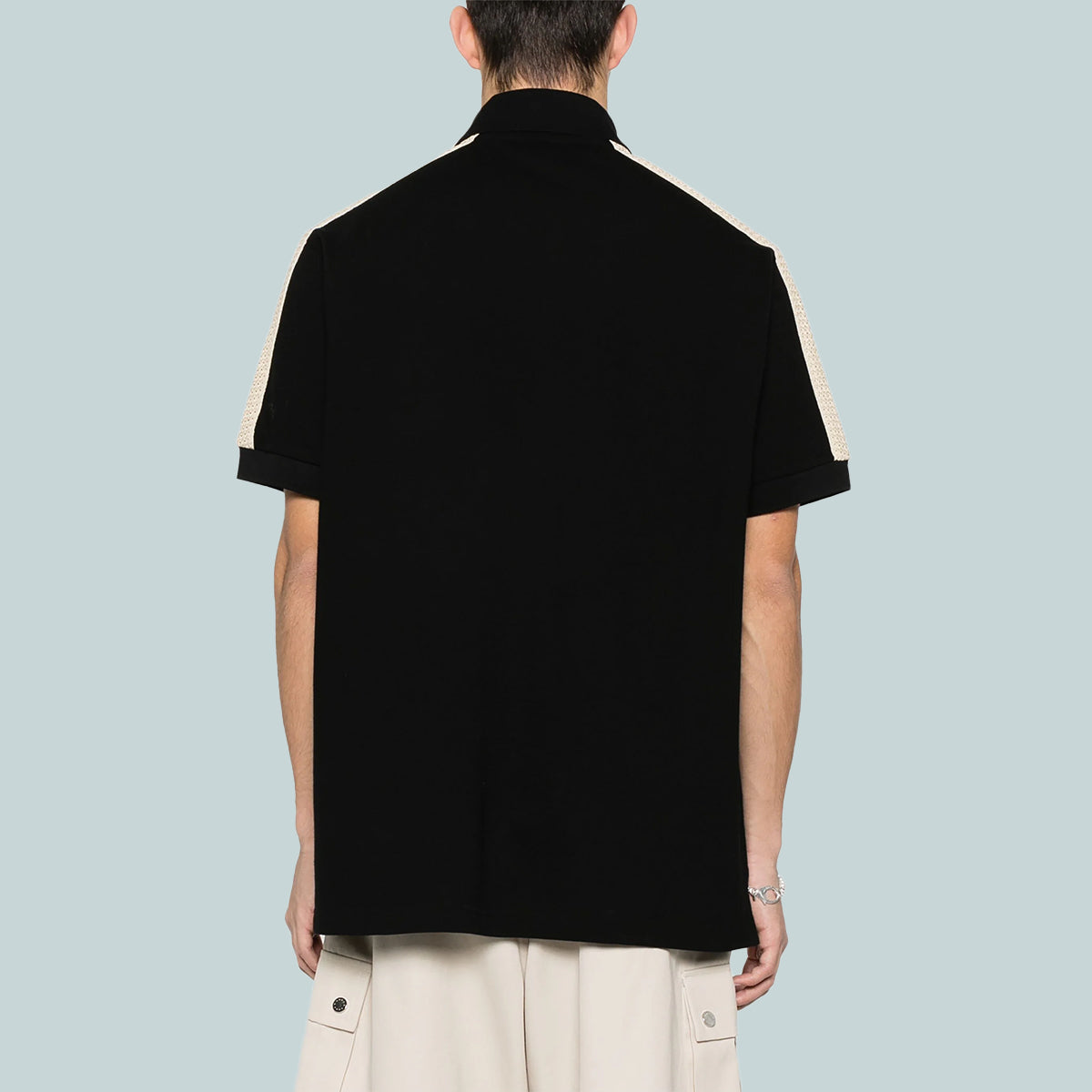 Monogram Track Polo Black Off White