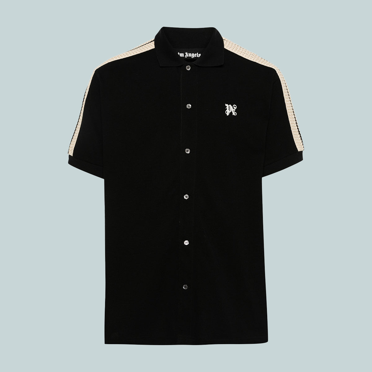 Monogram Track Polo Black Off White