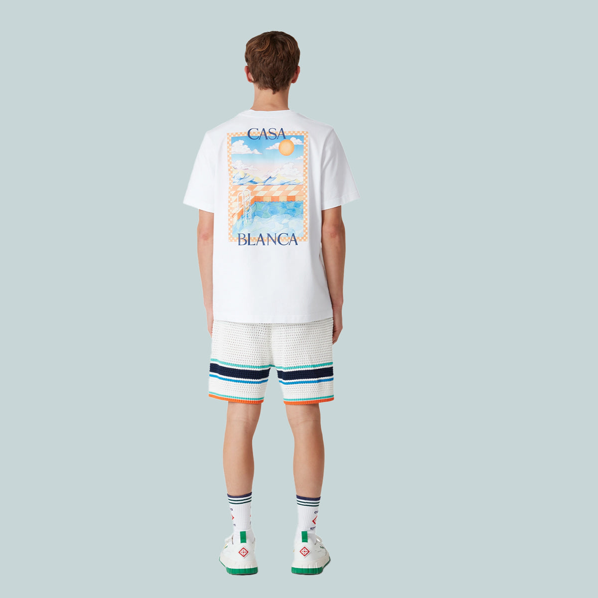 Surreal Pool Printed T-shirt White