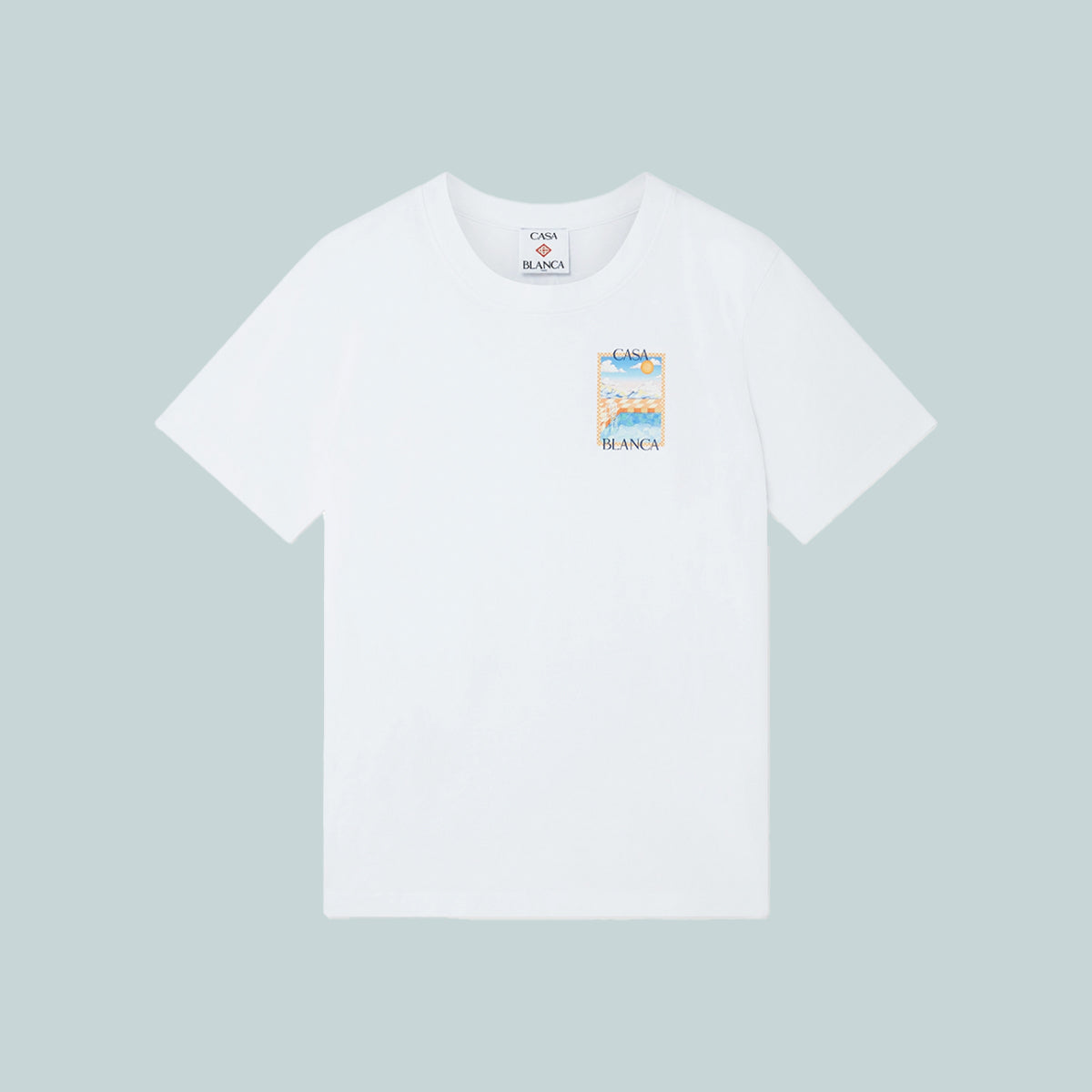 Surreal Pool Printed T-shirt White