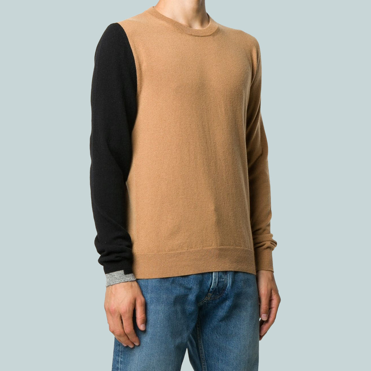 Colour block cashmere sweater