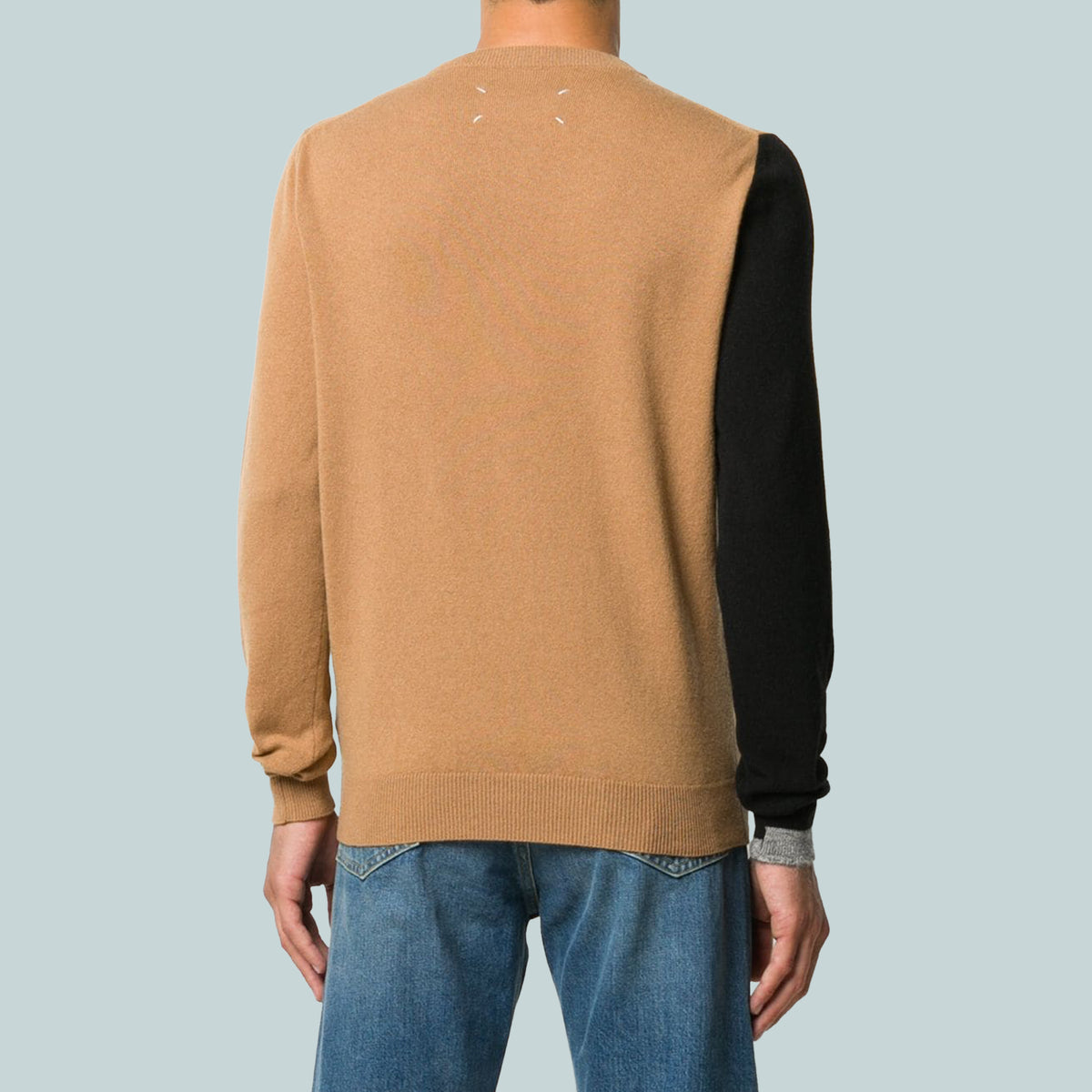 Colour block cashmere sweater