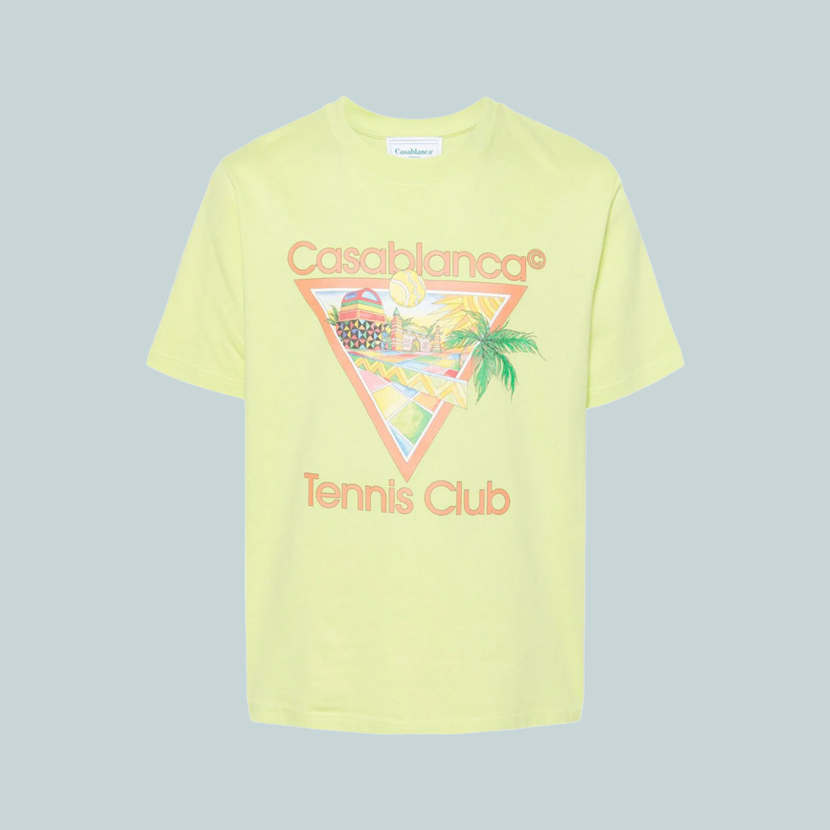 Afro Cubism Tennis Club Printed T-Shirt Pale Green