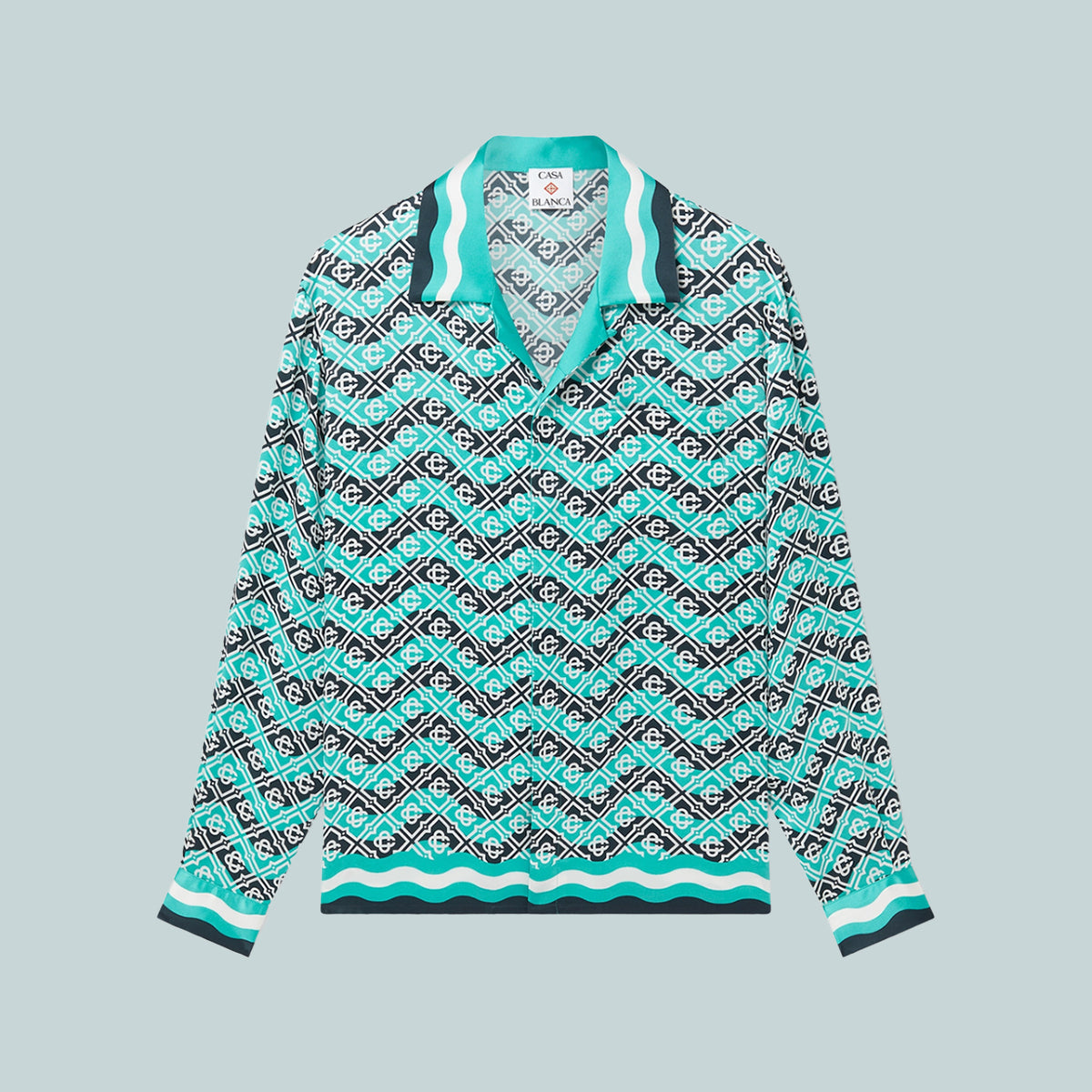 Monogram Wave Silk Shirt