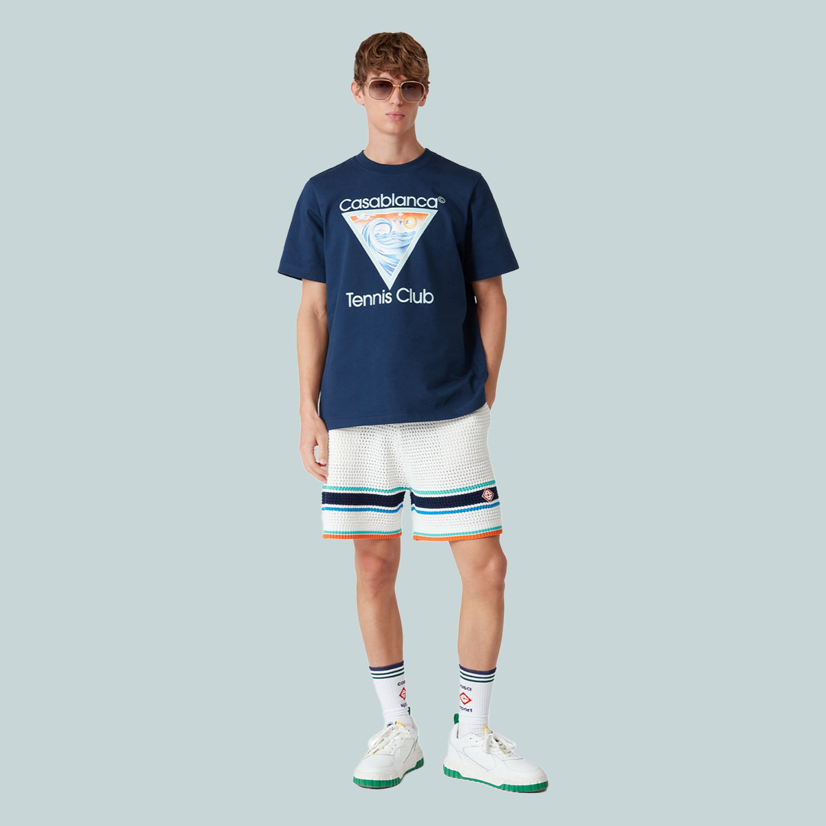 Tennis Club Icon Printed T-shirt Navy