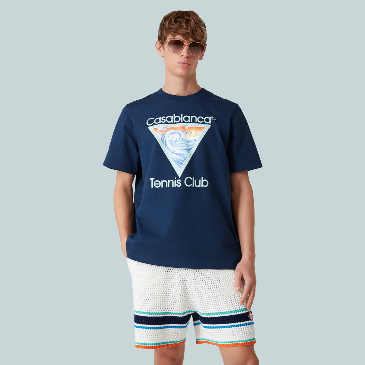 Tennis Club Icon Printed T-shirt Navy