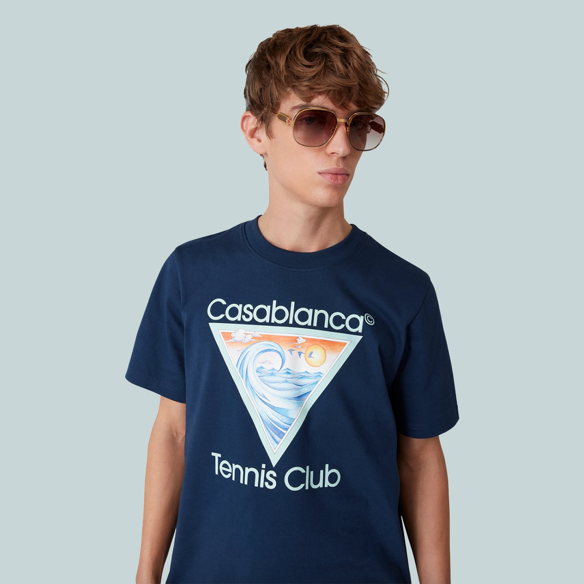 Tennis Club Icon Printed T-shirt Navy