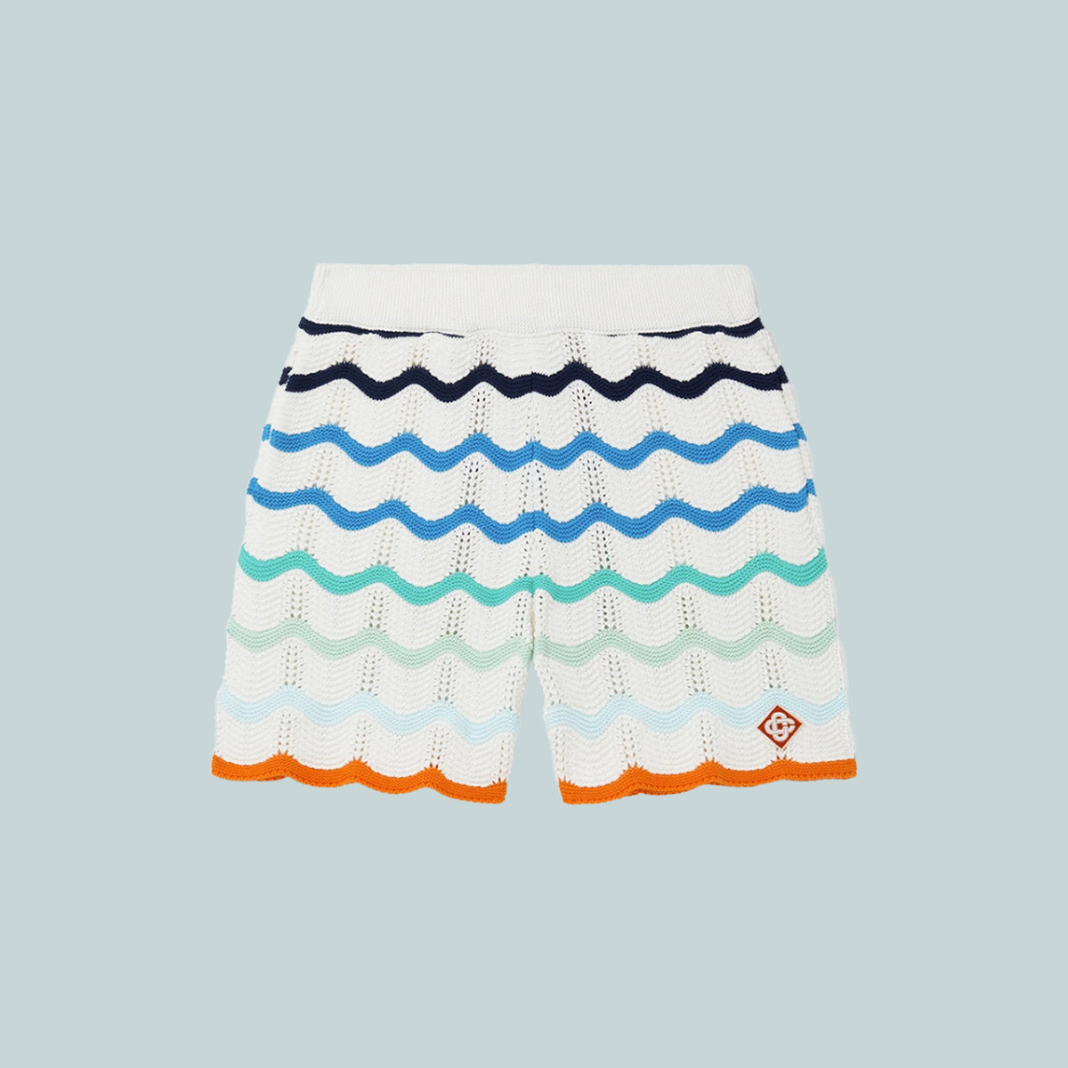 Gradient Wave Crochet Shorts