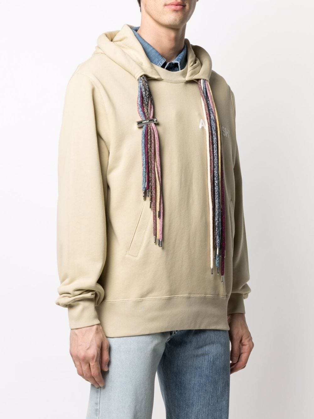 Multicord hoodie sand