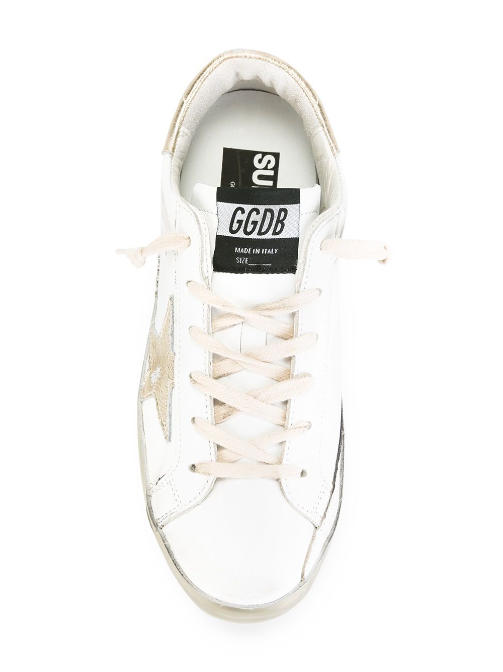 Super-Star sneakers with gold sparkle