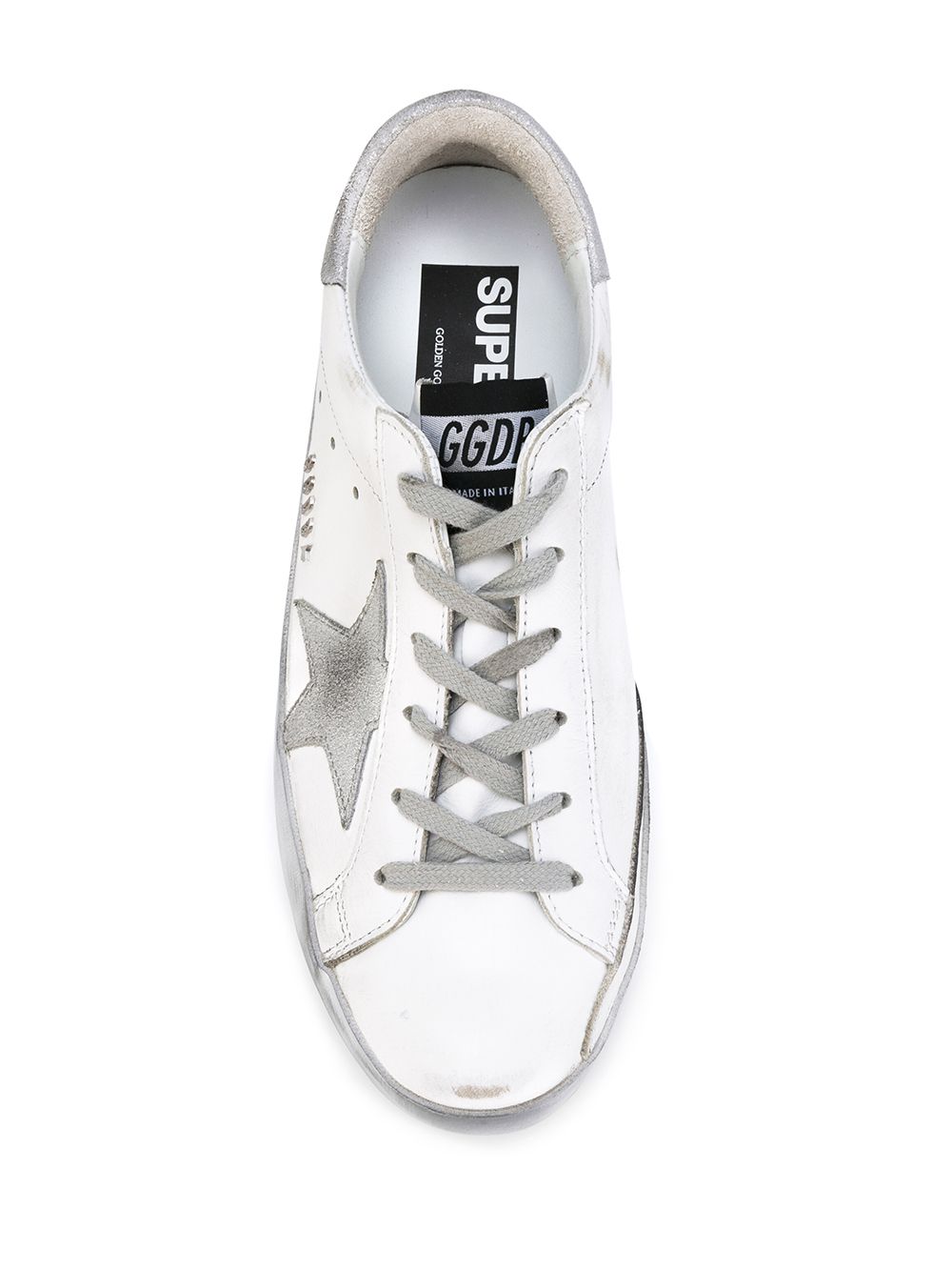 Super-Star sneakers with silver sparkle