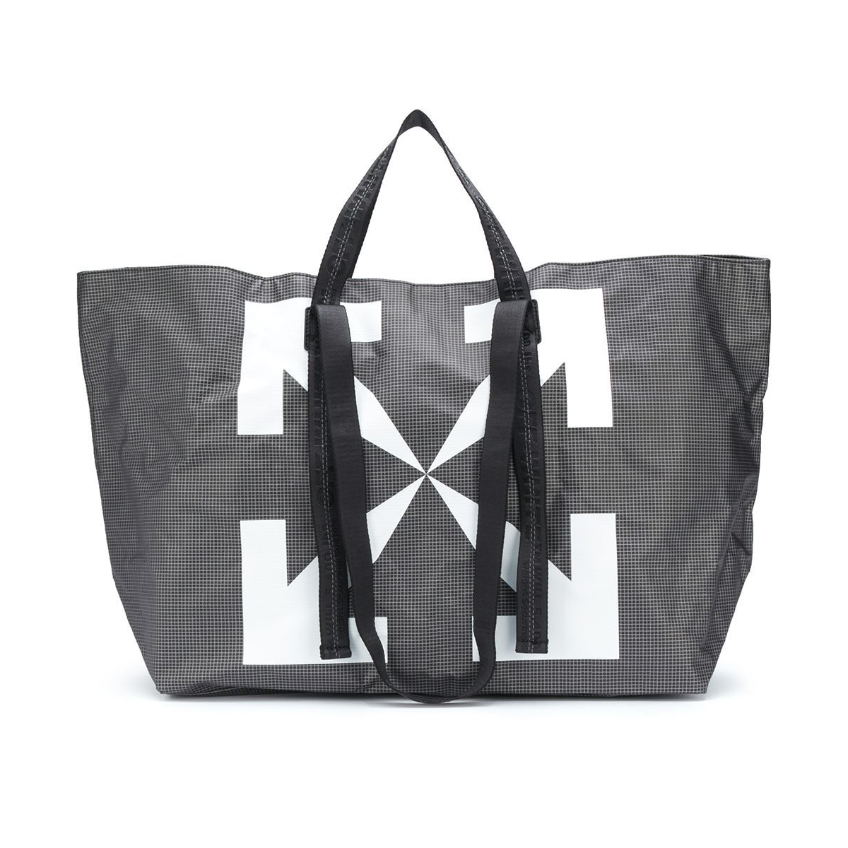 Off-White Large Arrows logo-print PVC Tote Bag - Farfetch