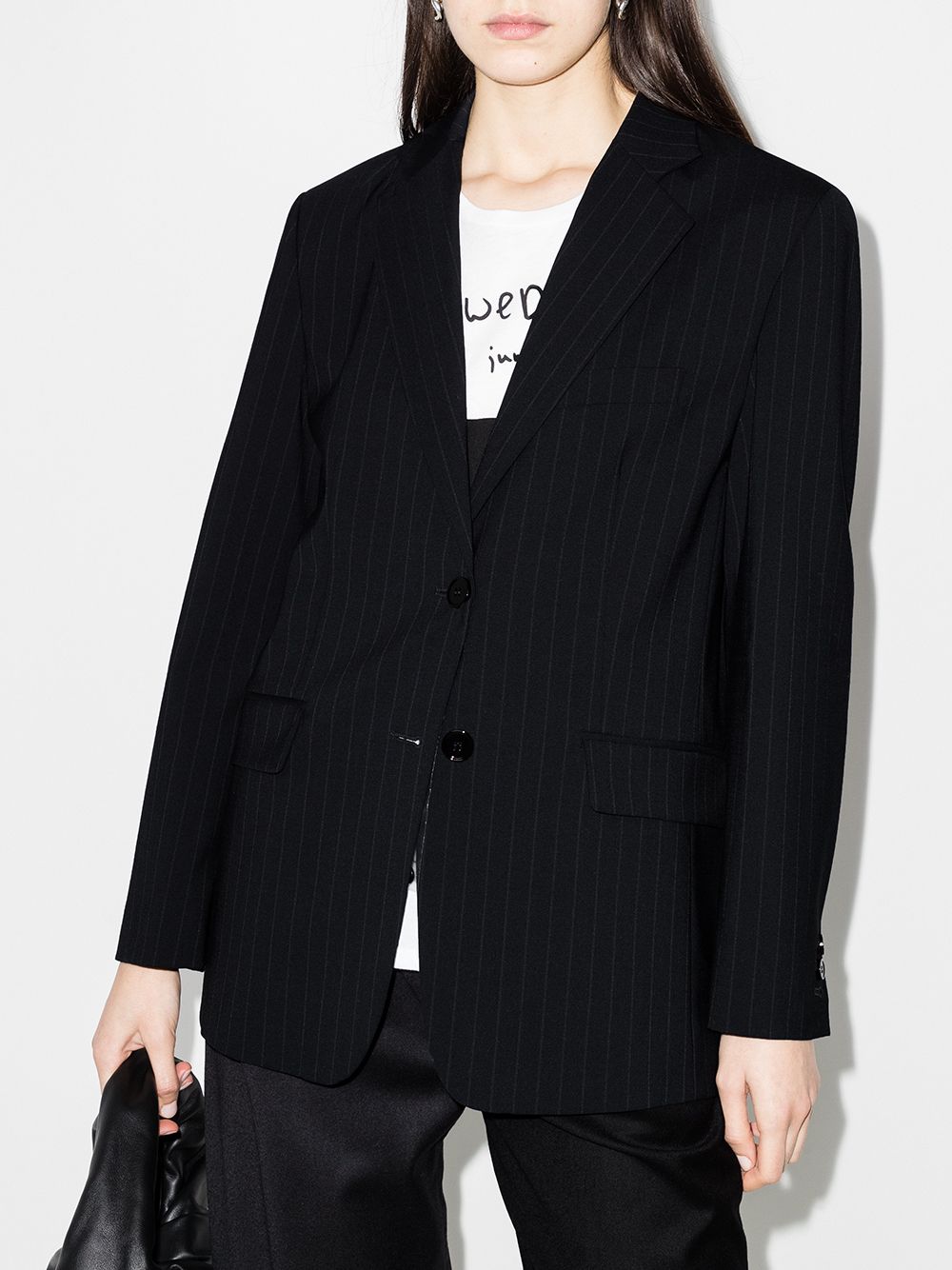 Pinstripe single breasted blazer