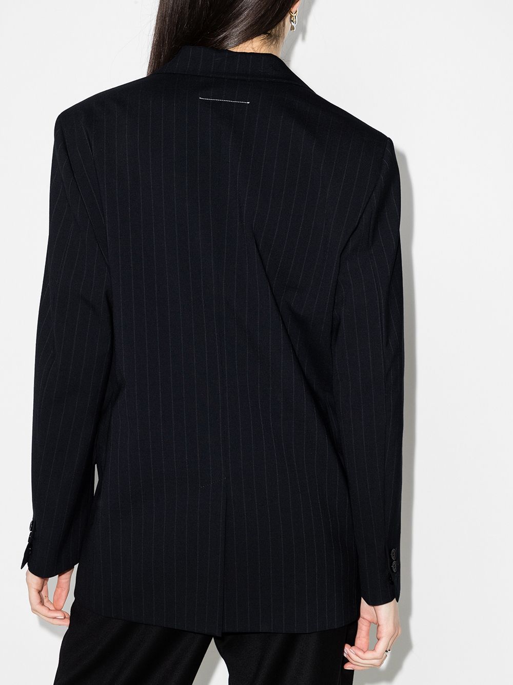 Pinstripe single breasted blazer