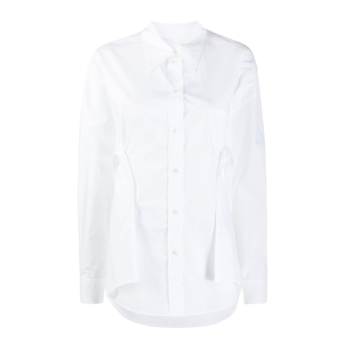 Draped panel shirt white