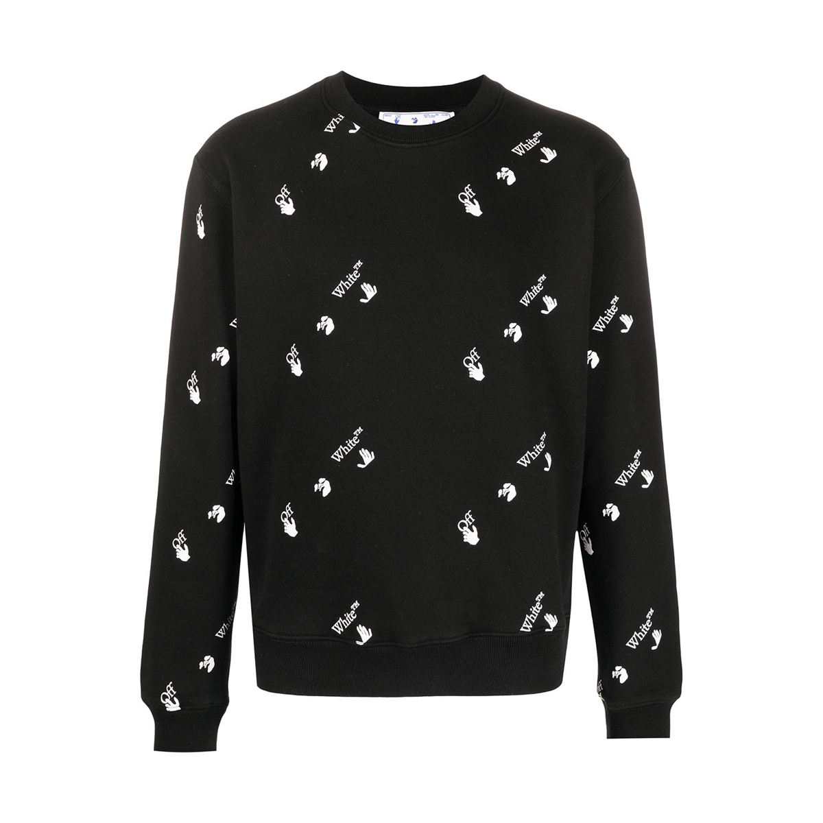 Allover slim crewneck black