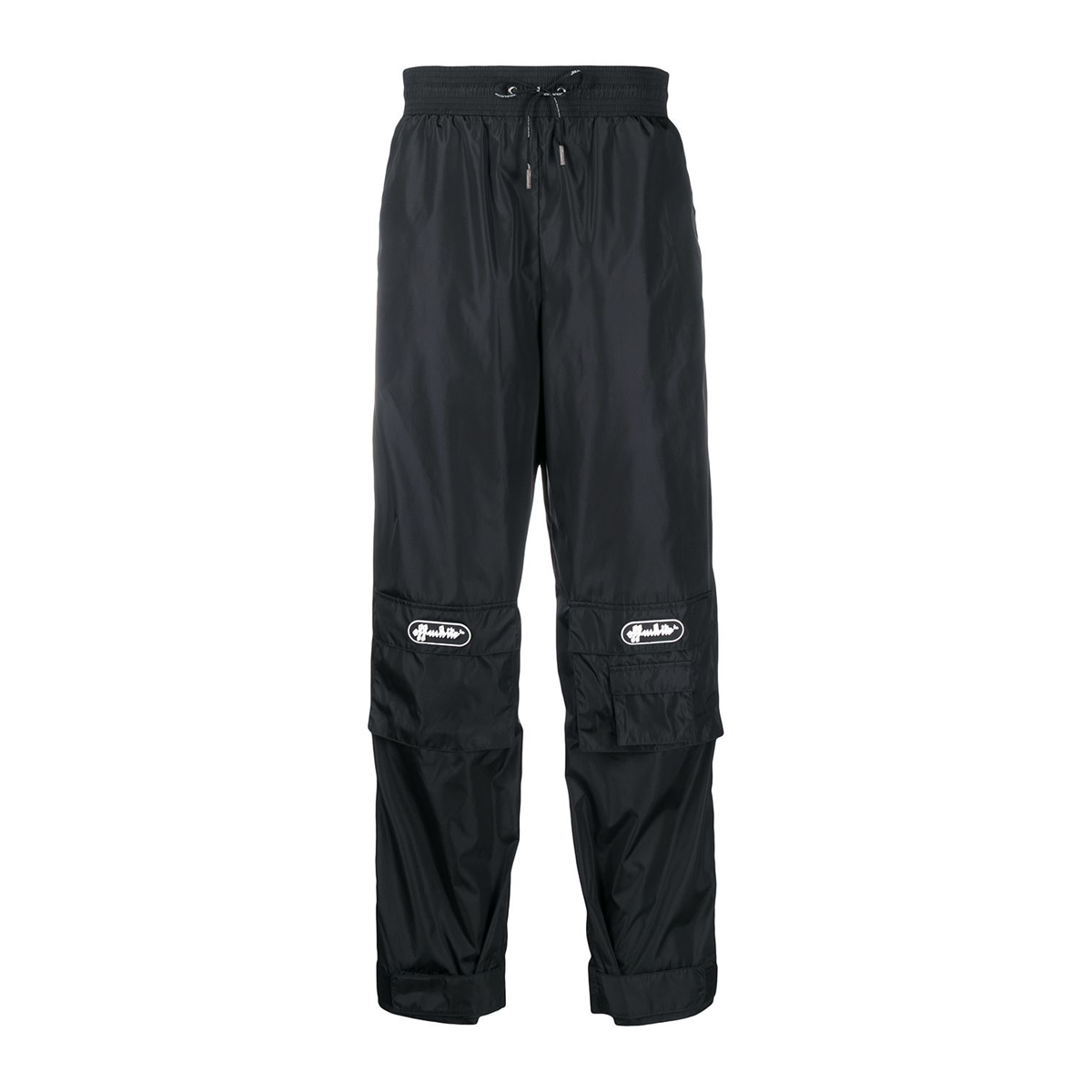 Nylon cargo pant black