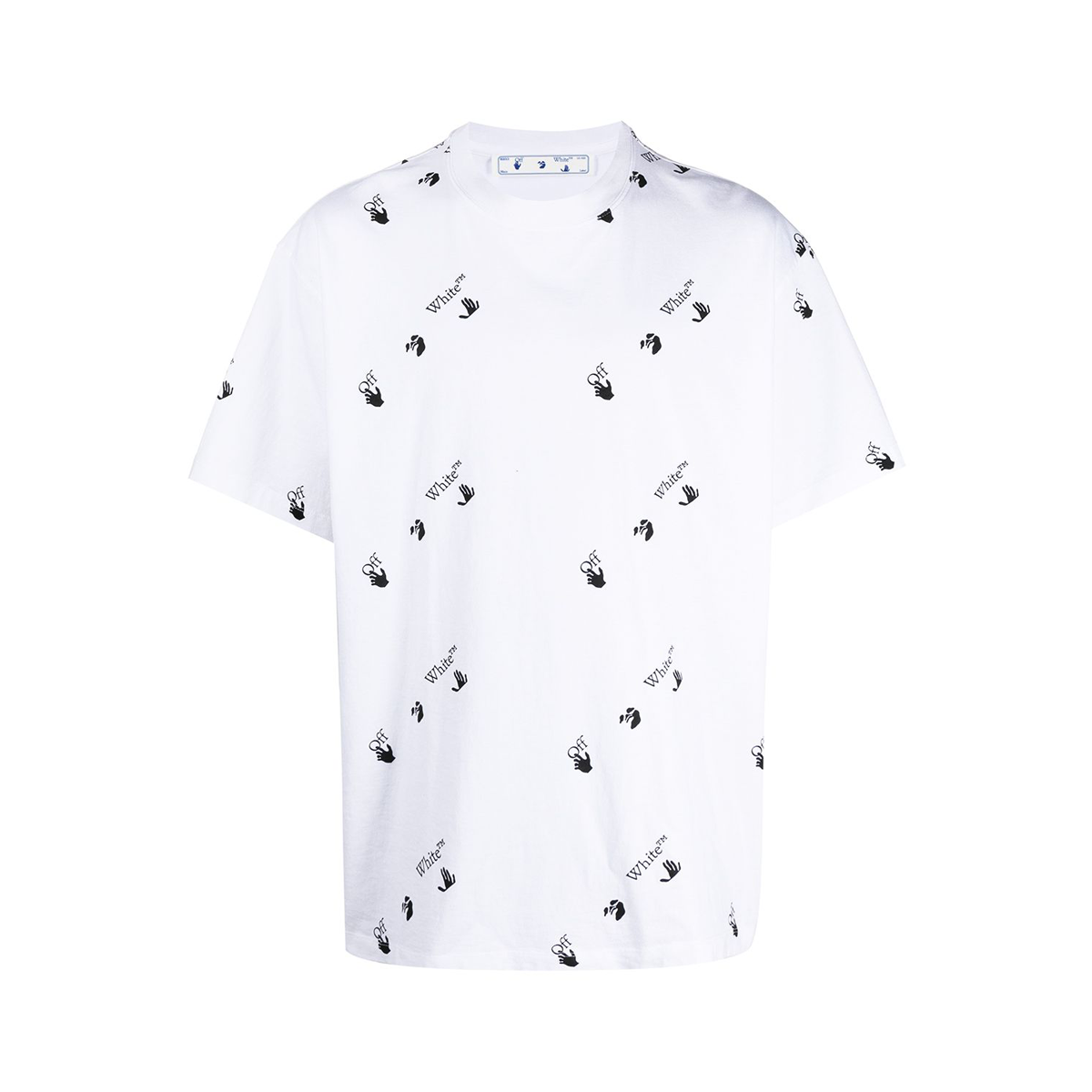 Allover s/s over tee white