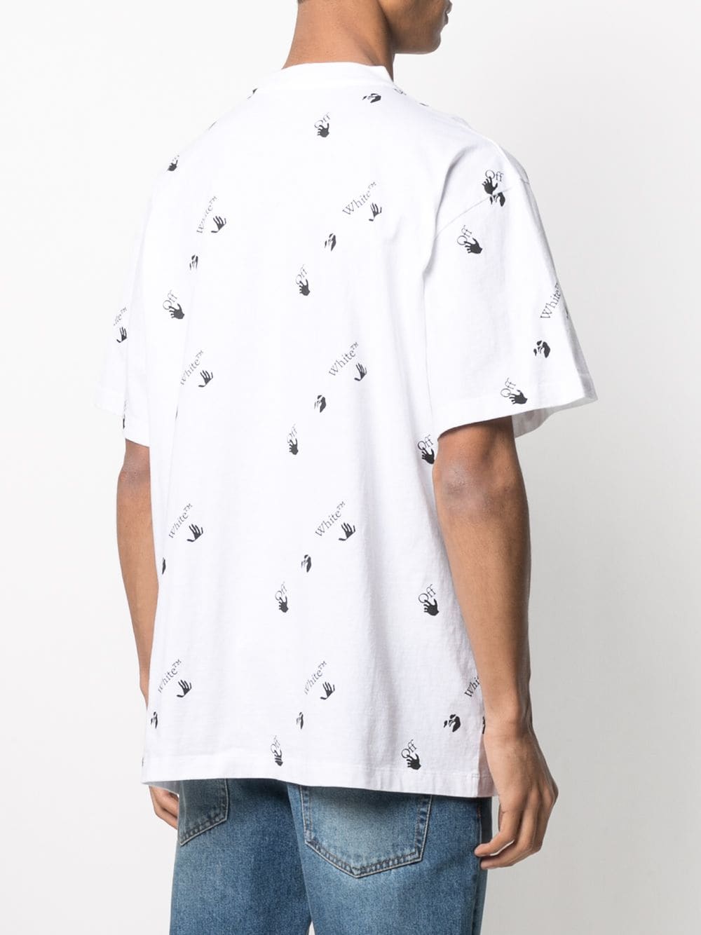 Allover s/s over tee white