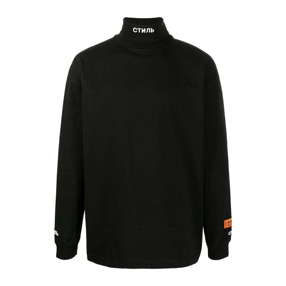 CTNMB roll neck tee black