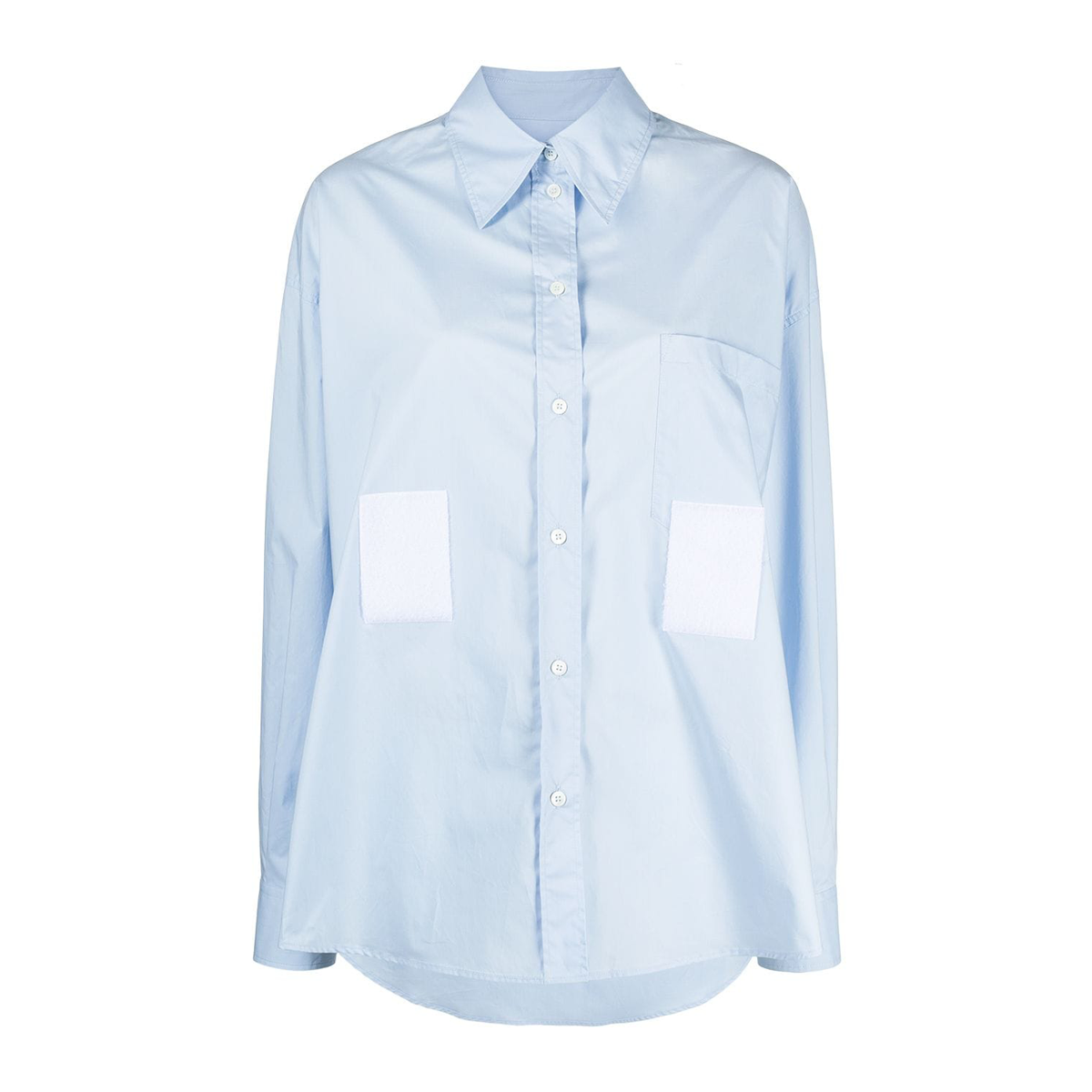 Draped panel shirt sky