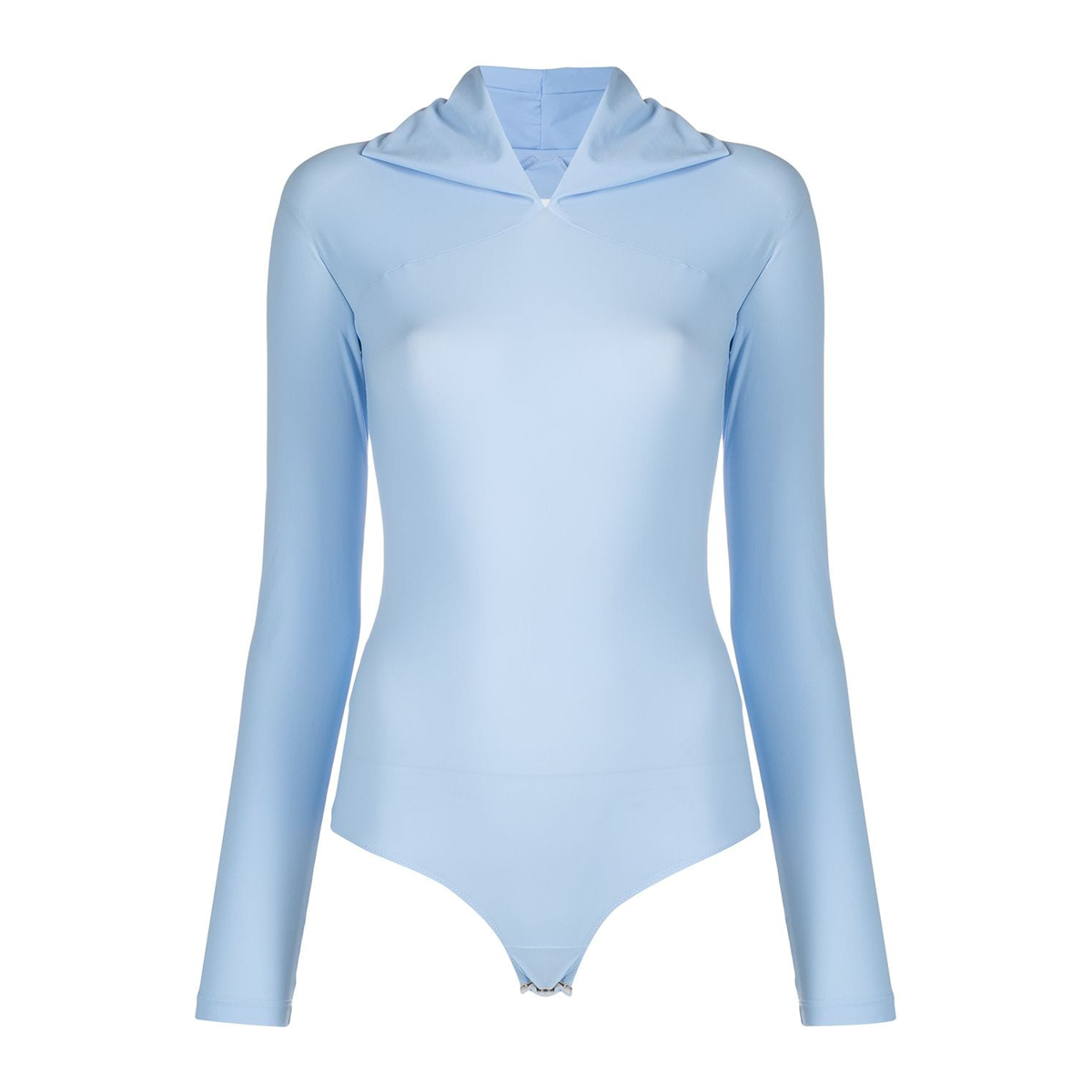 Scarf neck bodysuit sky