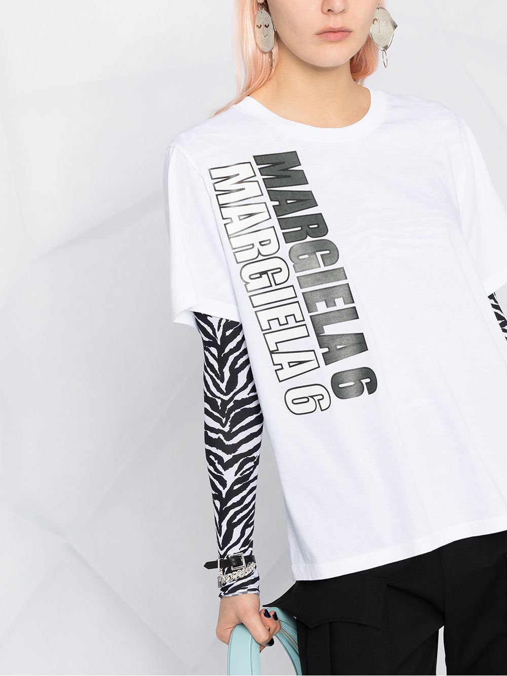 Logo print tee white