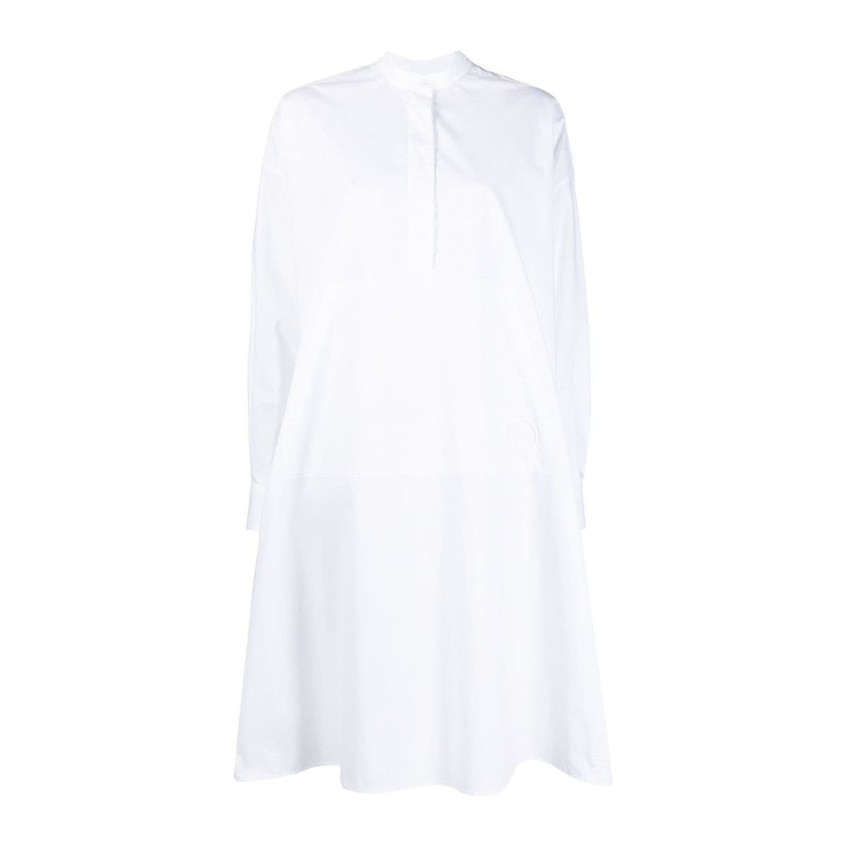 Pleated shirt dress white