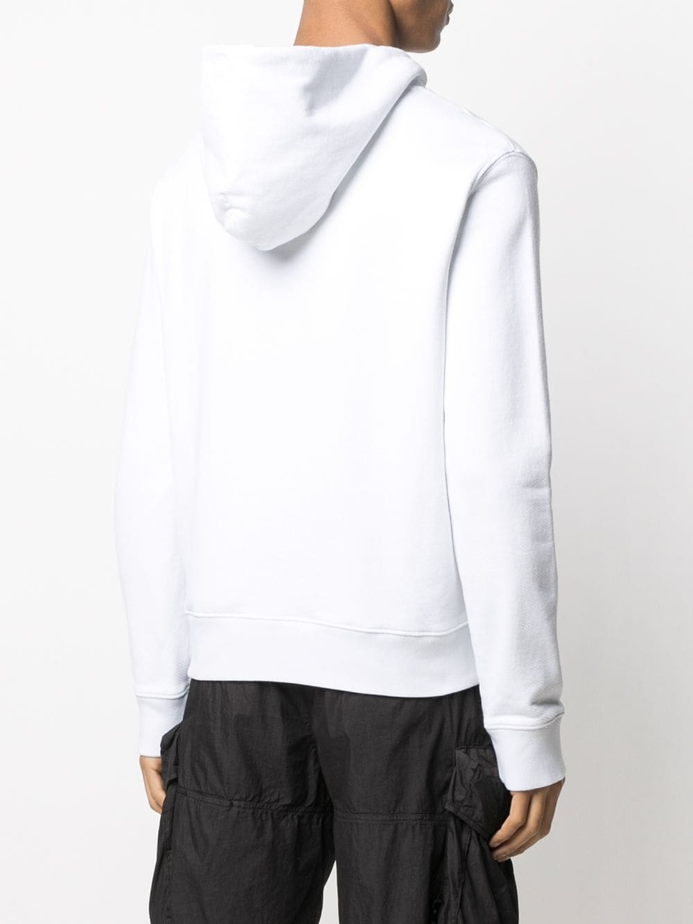 Logo slim hoodie white