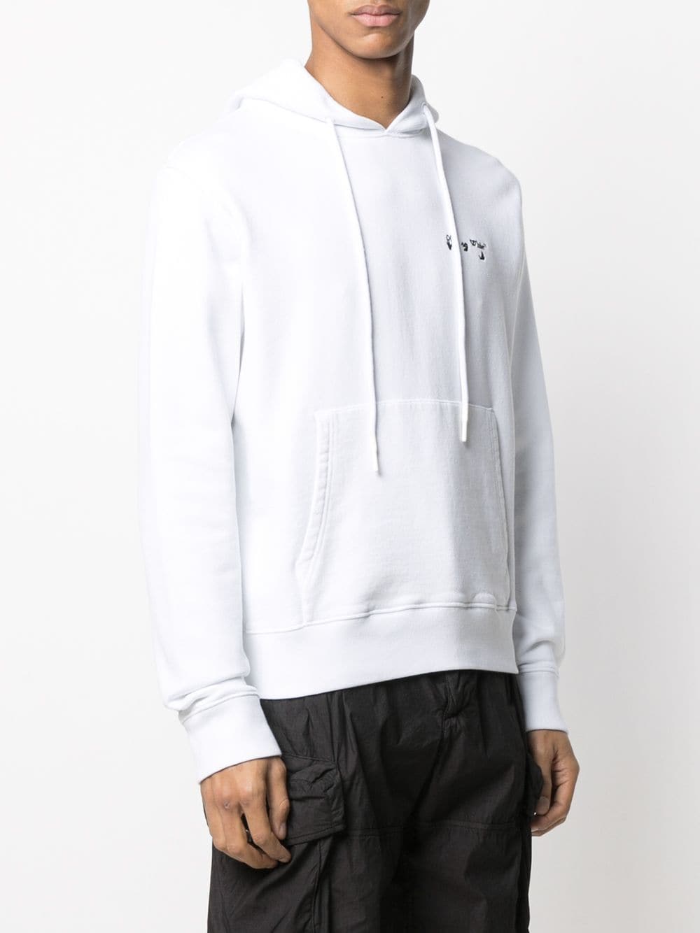 Logo slim hoodie white