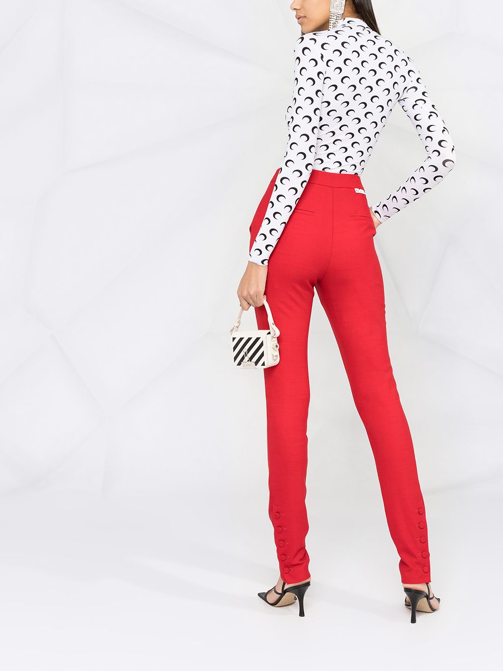 Stretch tailored pant red