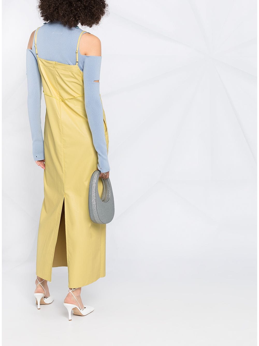 V-neck dress yellow