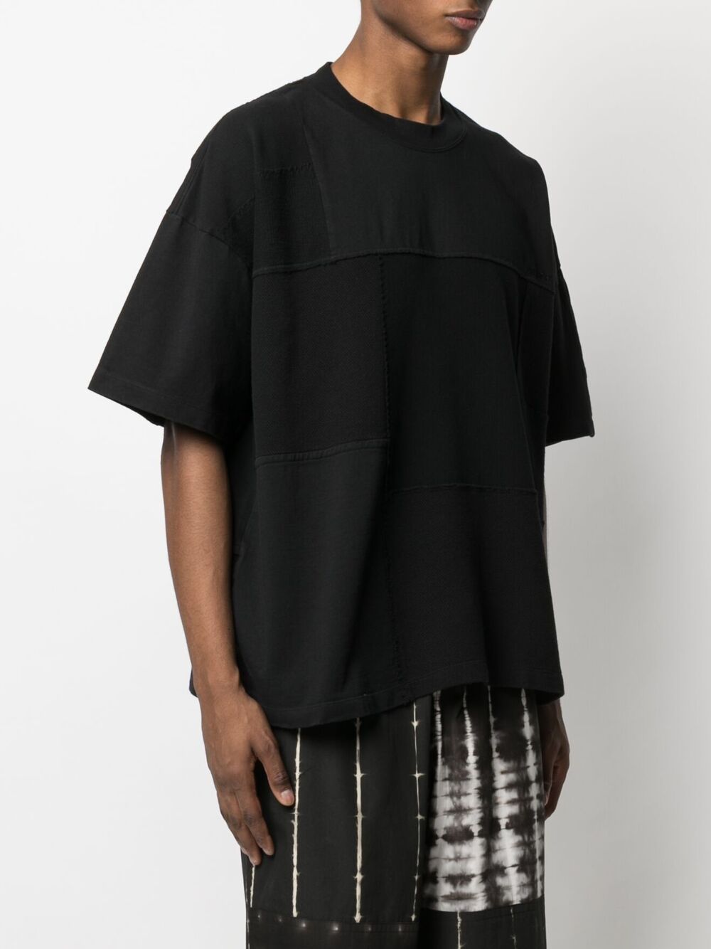 Oversized patchwork t-shirt black