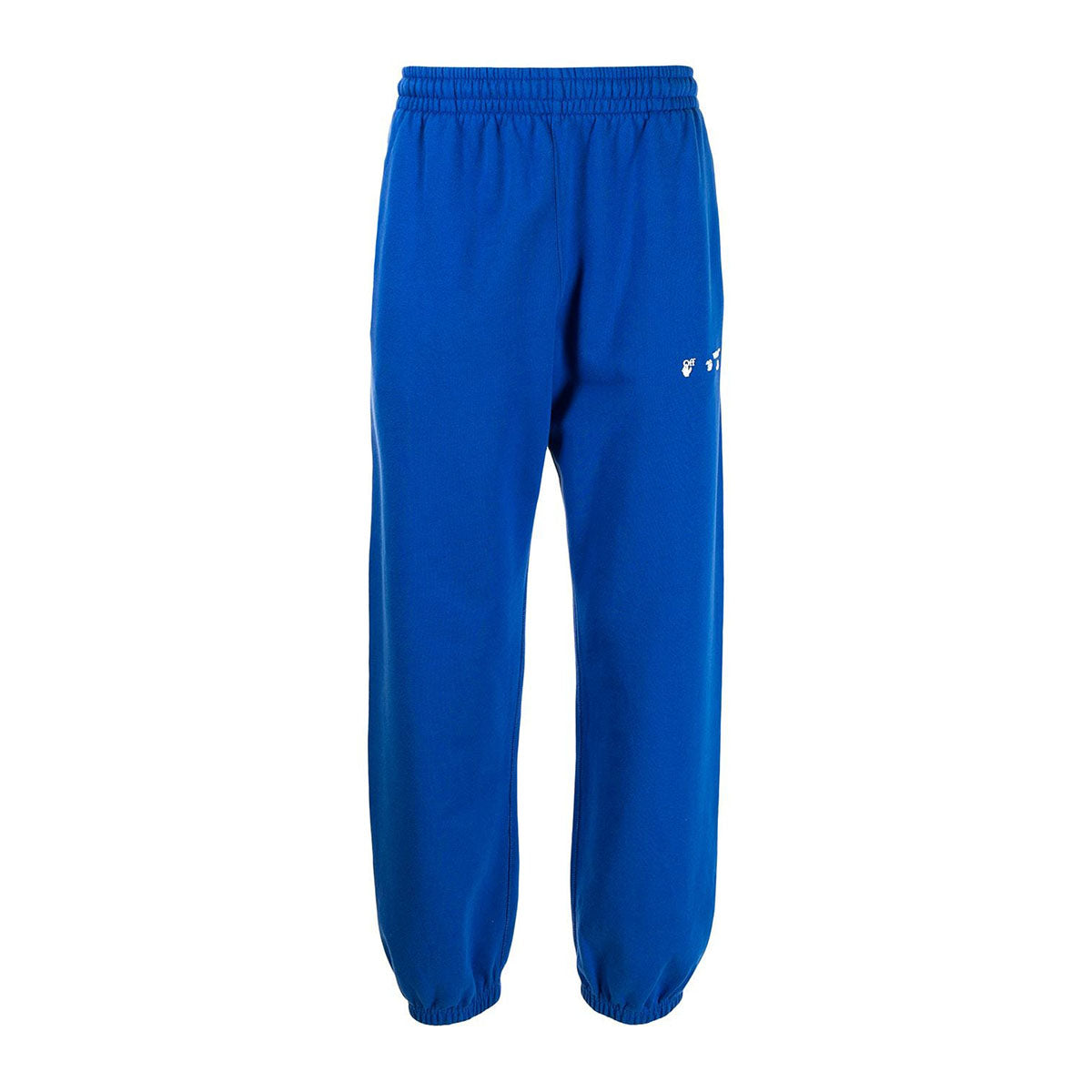 Diag-print sweatpants blue