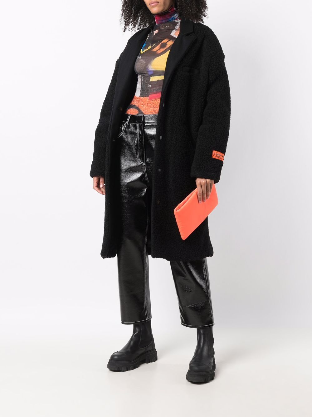 Polar fleece coat black