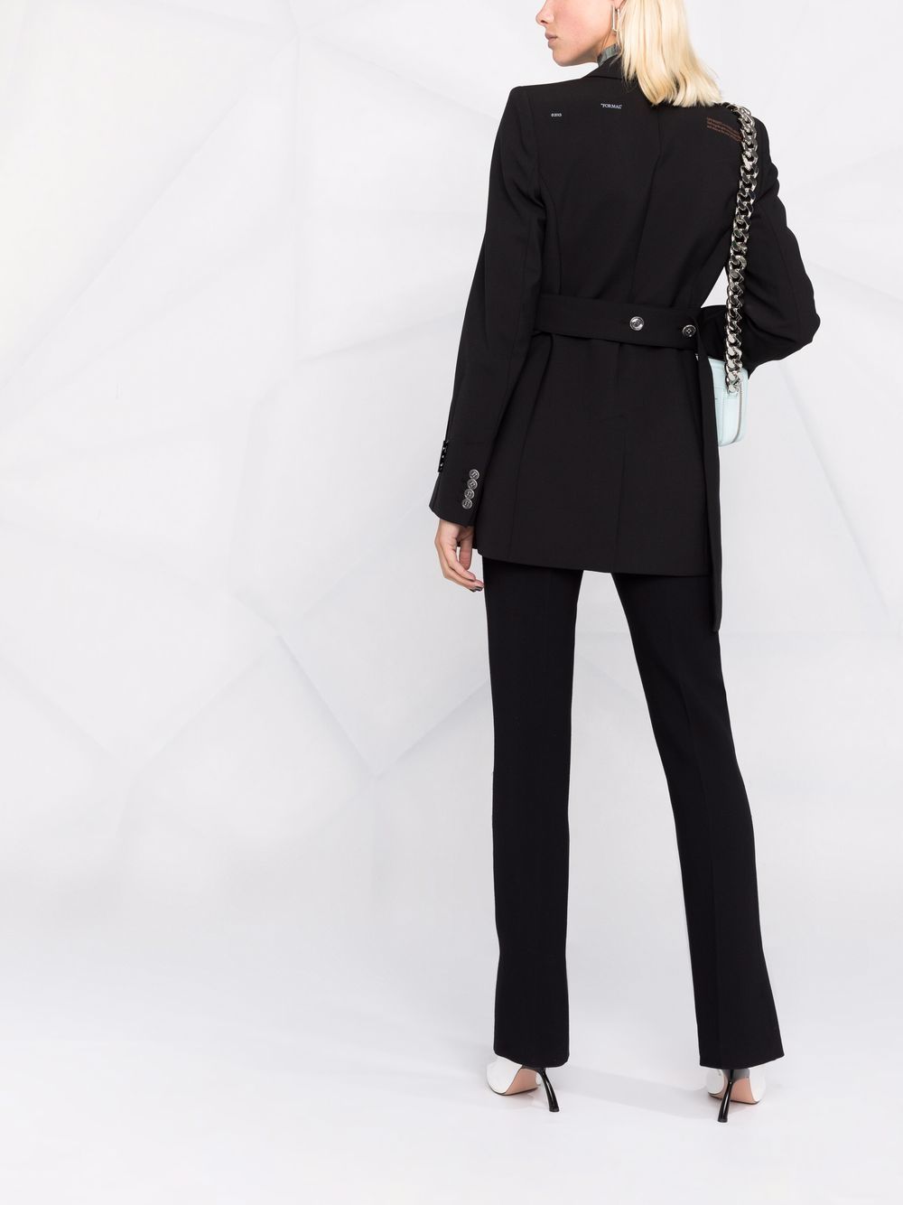 LIGHT WOOL HOURGLASS JKT BLACK