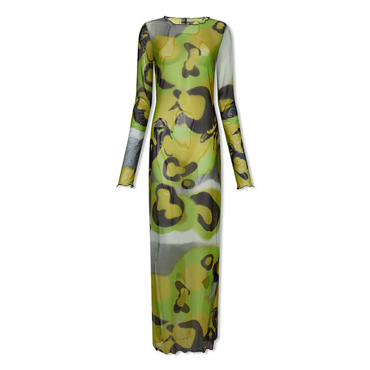 Heron camo mesh dress green