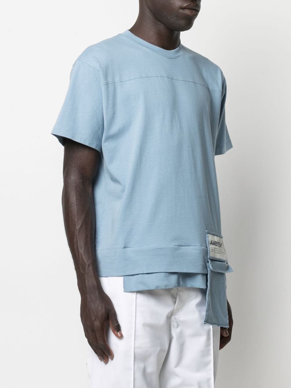 Pocket detail t-shirt light blue