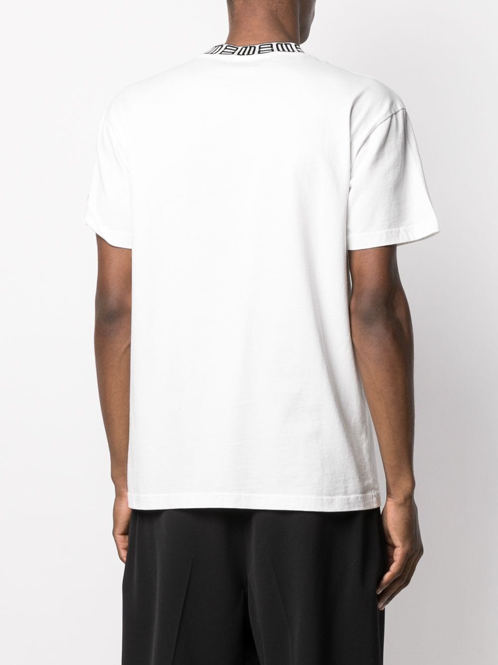 Monogram rib collar t-shirt white