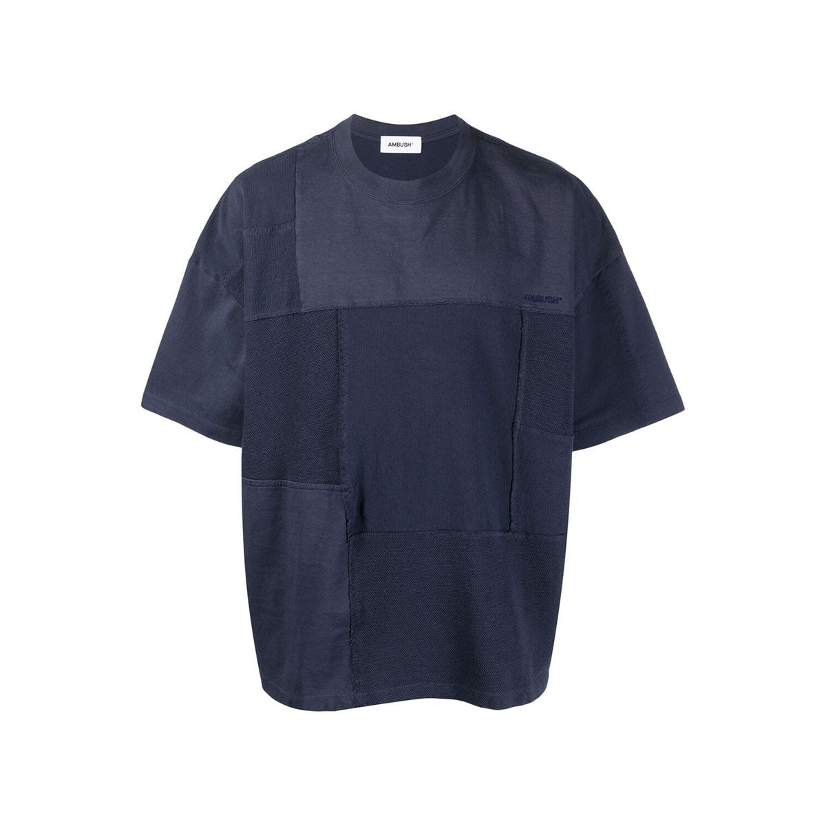 Oversized patchwork t-shirt navy