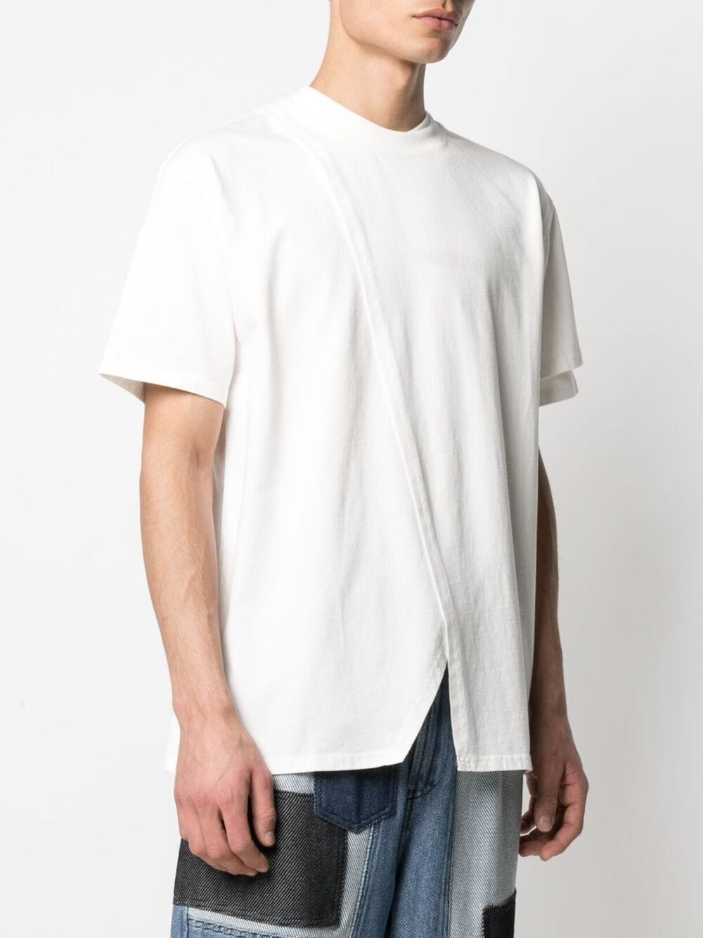 Overlap jersey t-shirt tofu