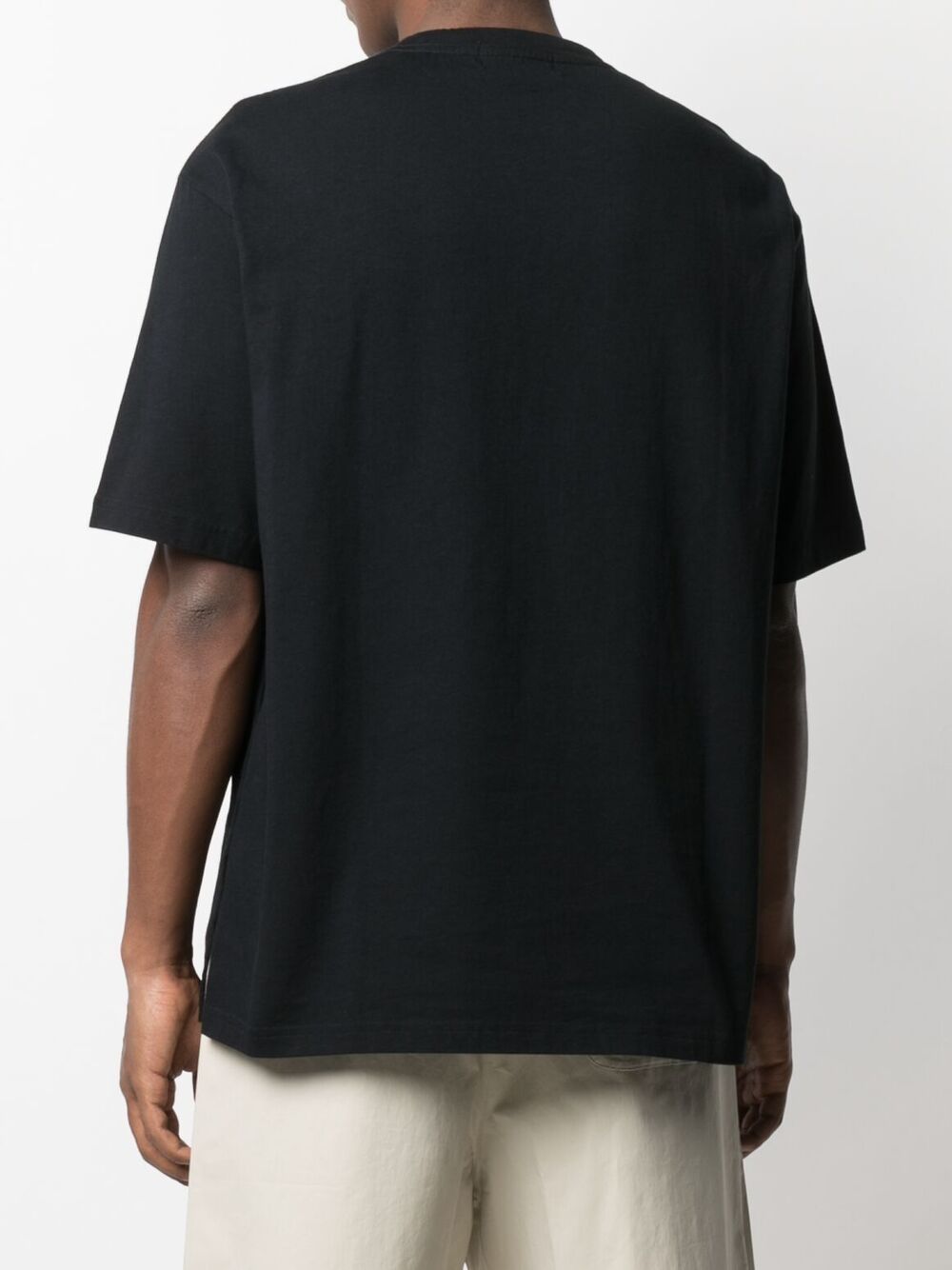 Drawstring collar t-shirt black