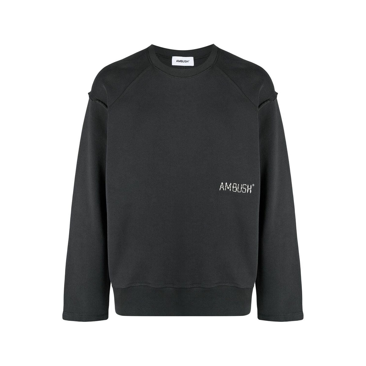 Raw edge sweatshirt grey