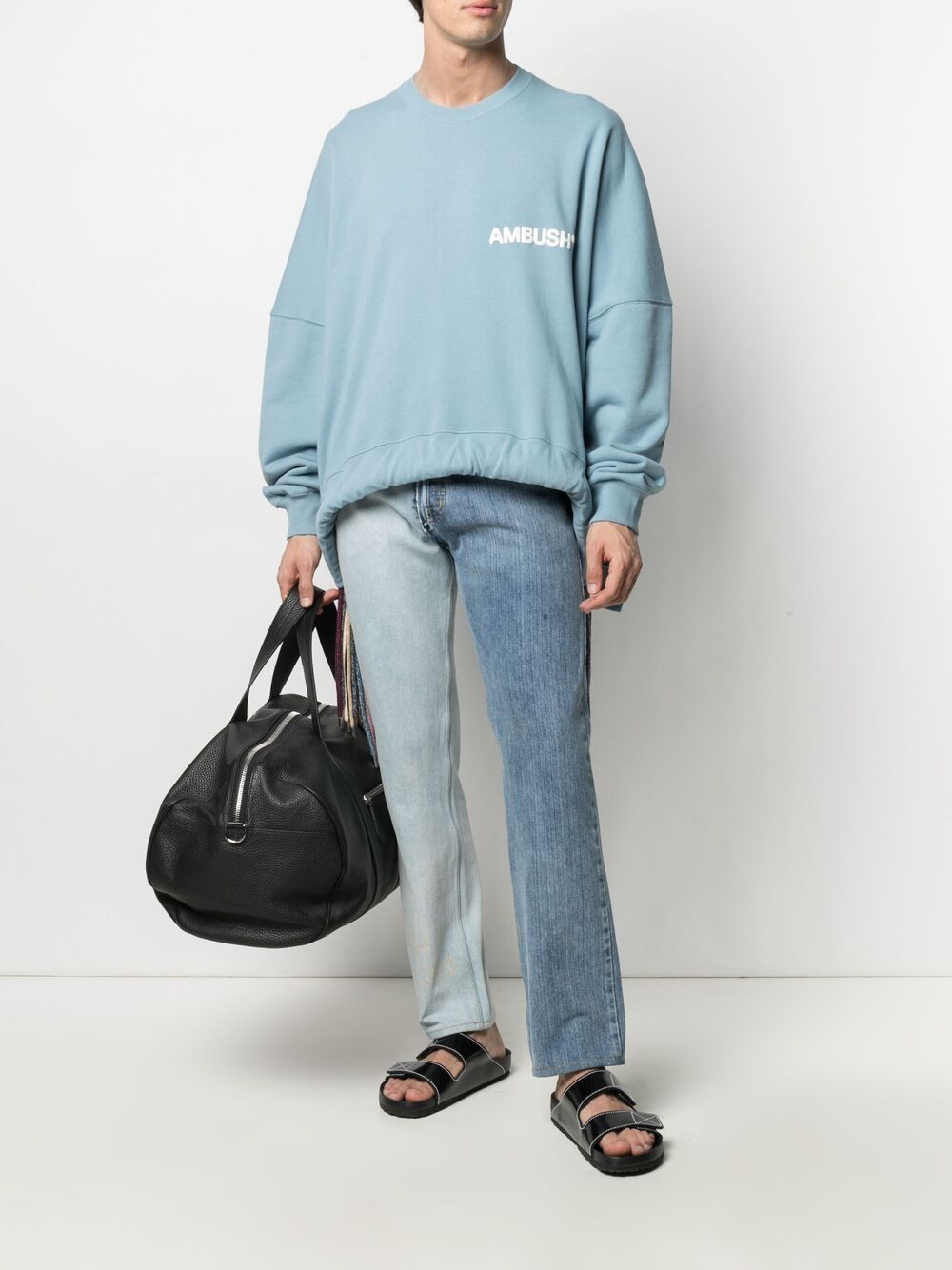 Multicord crewneck sweatshirt light blue