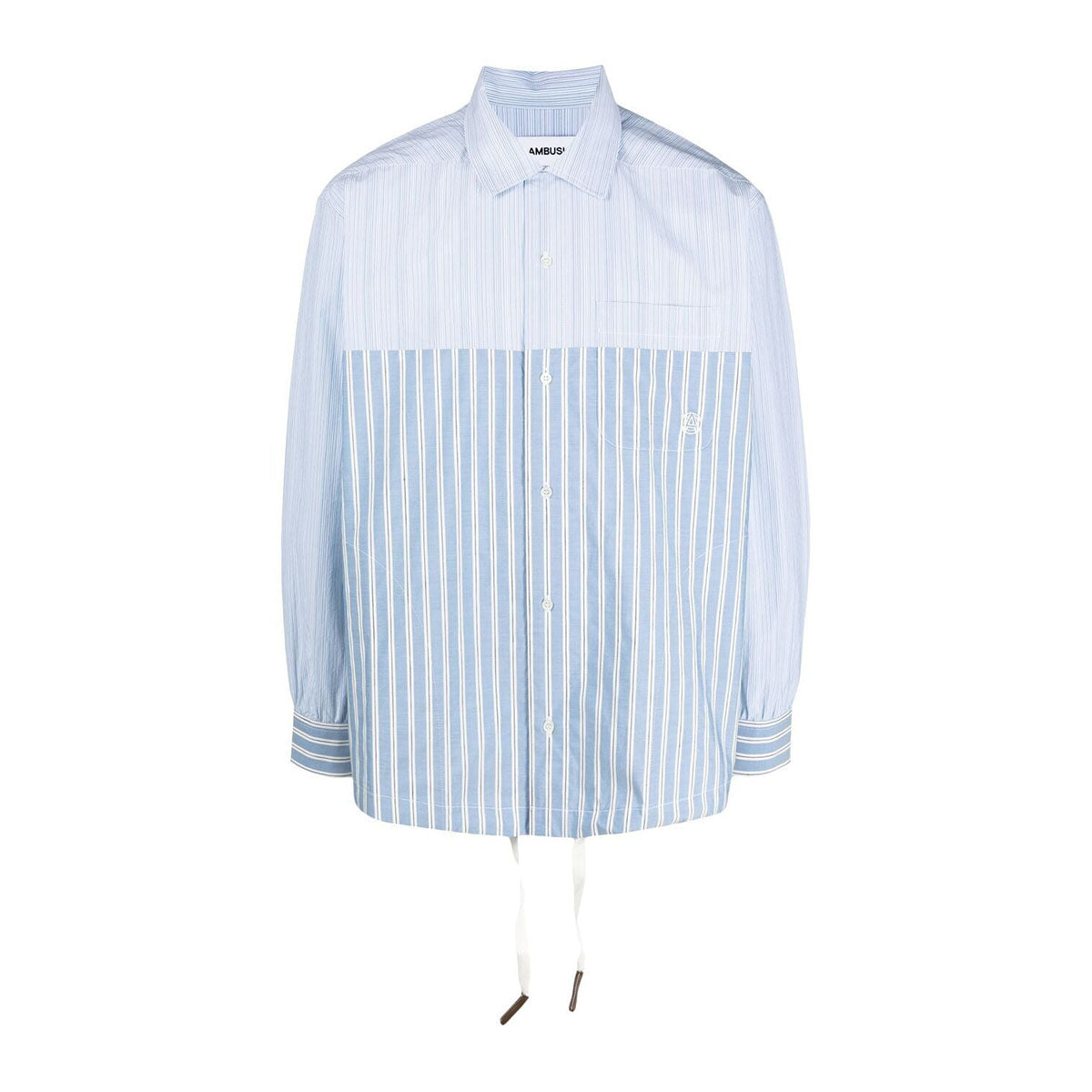 Striped drawstring shirt